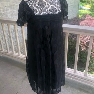 DKNY DKNYC dress black w polkadots sheer size 4